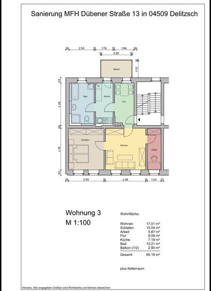Platz zum Wohlfühlen: 3-Zimmer-Wohnung in Delitzsch